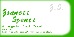 zsanett szenti business card